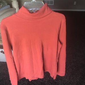 Burnt orange turtleneck, perfect for the fall!